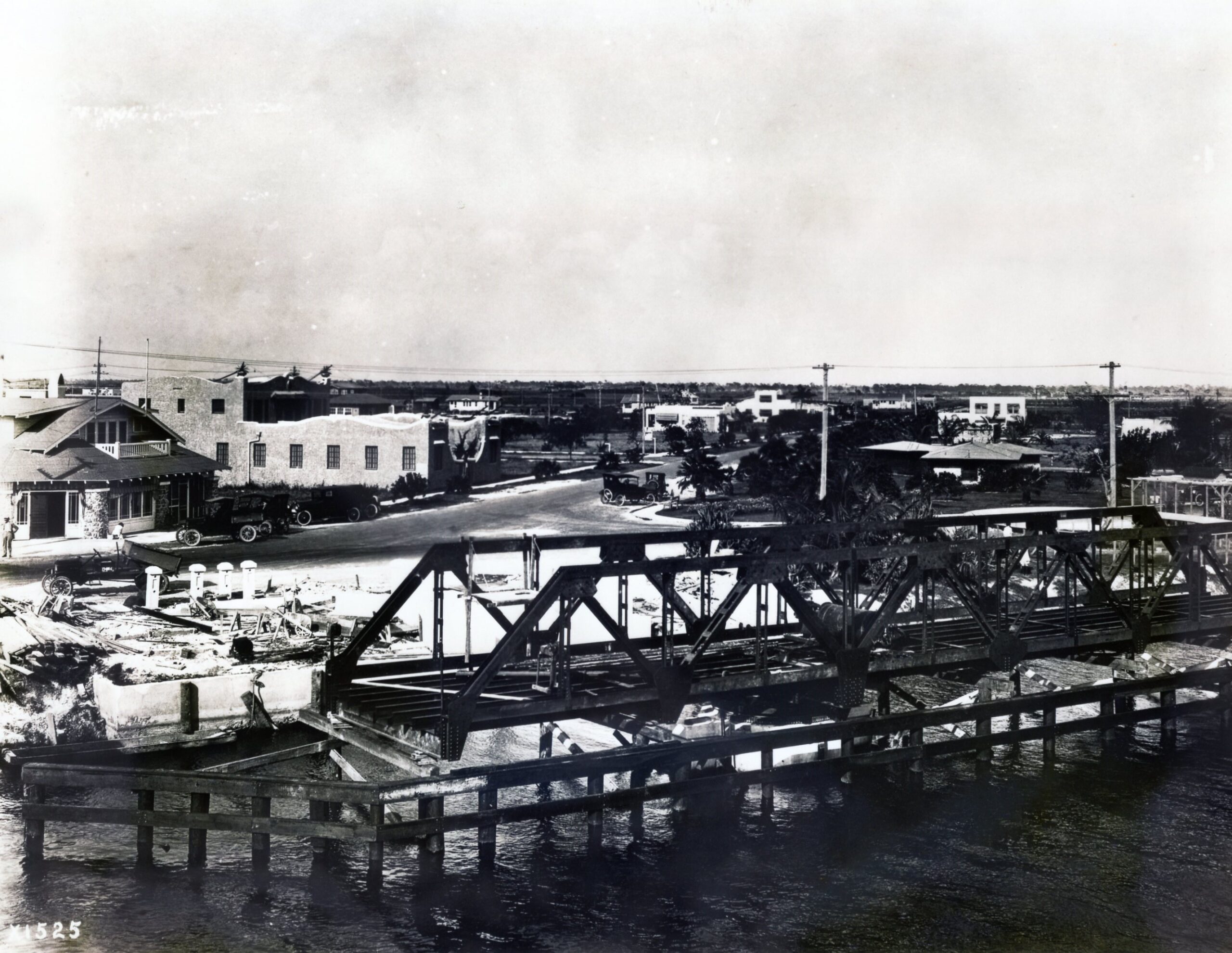 Bridge on the Miami Canal, under construction; 1924