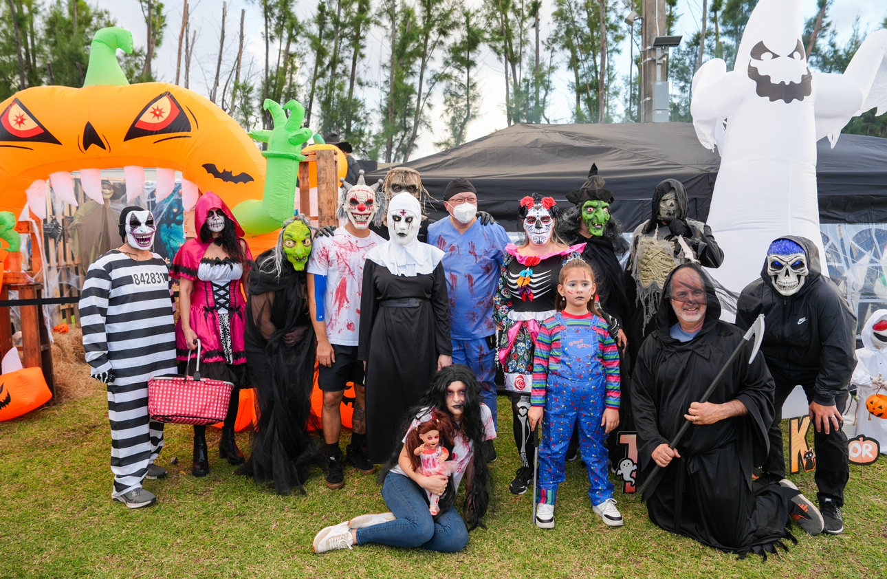 Group of people in their halloween costume